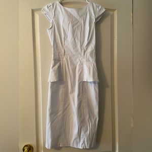 White dress with ruffles